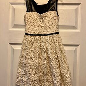 Speechless Black and Cream Lace Kids Formal Dress